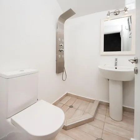 Naxos Cental Room Double Room Semi Basement Private Balcony 200M From St, George Beach City Views Saint George Naxos City